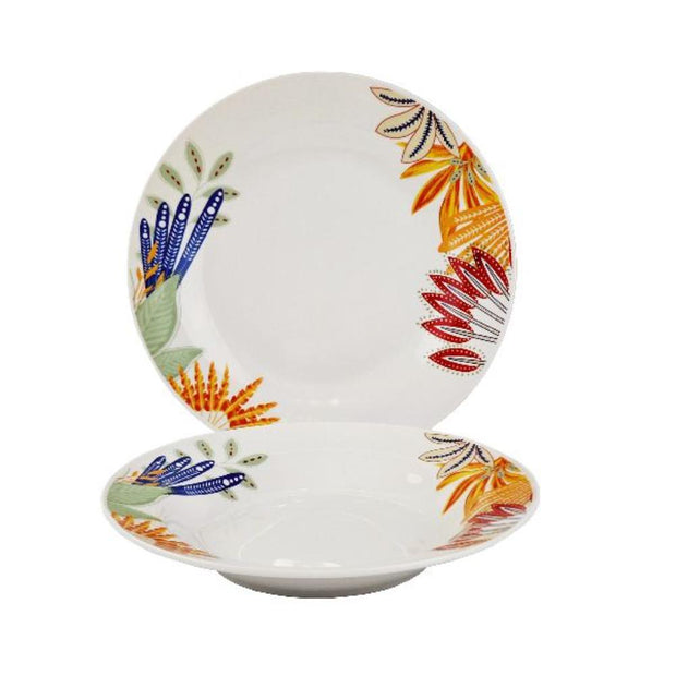 Servizio Piatti 12 Pezzi in Porcellana Tropical Casa Milano – Eleganza e Design Esotico