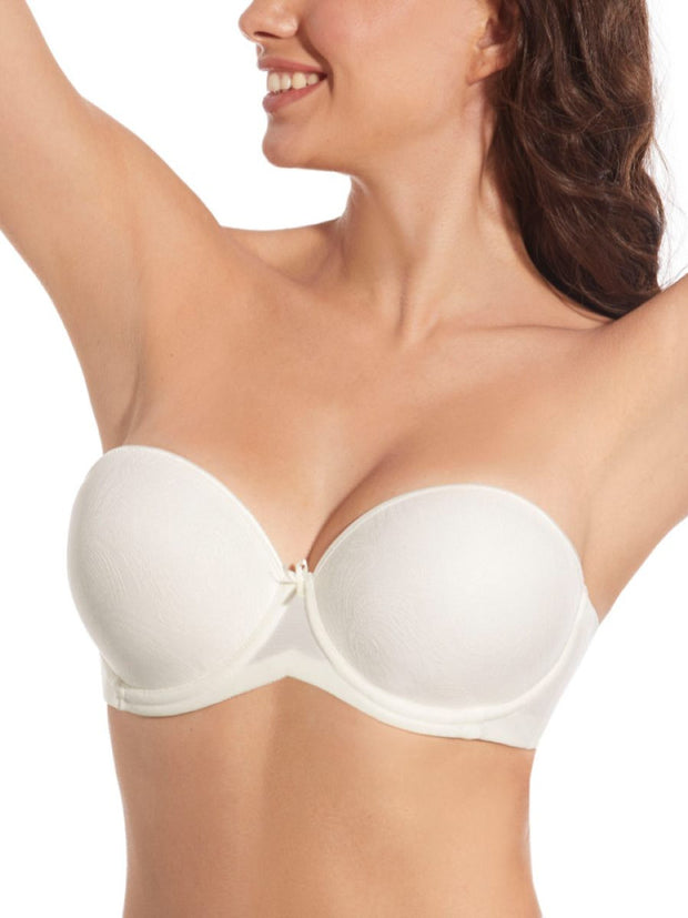Selene Reggiseno Vilma Coppa C – Senza Spalline, con Ferretto, Imbottito e Incrocio in Tulle