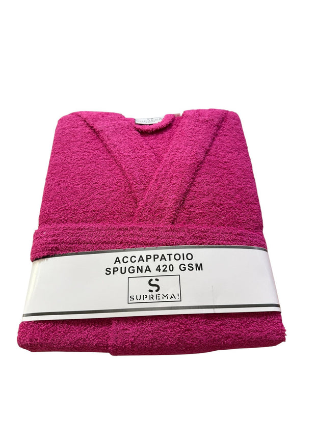 Accappatoio Uomo/Donna Suprema in Spugna di Cotone 420 GSM con Cappuccio