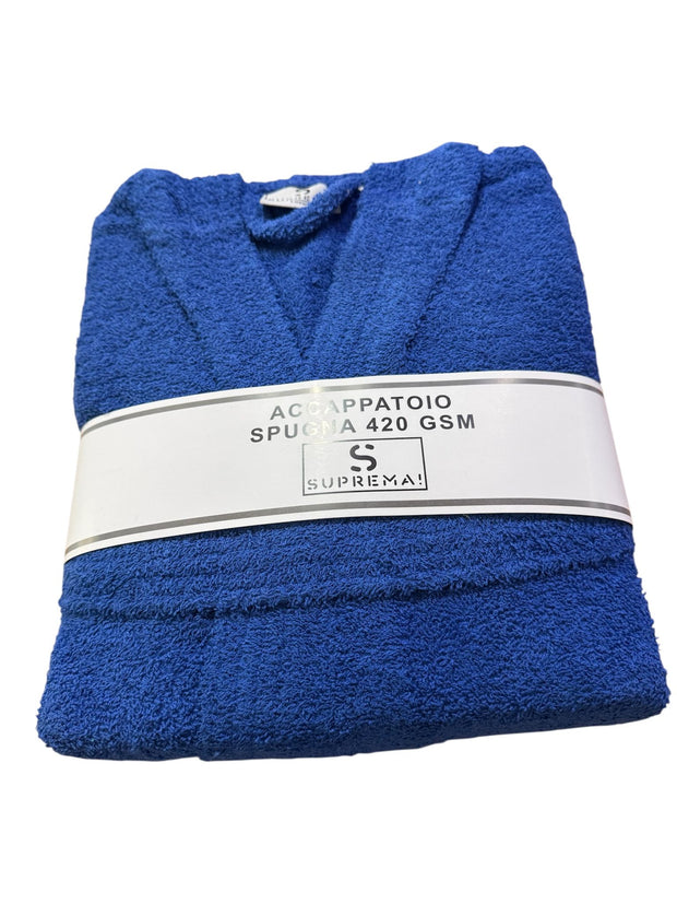 Accappatoio Uomo/Donna Suprema in Spugna di Cotone 420 GSM con Cappuccio