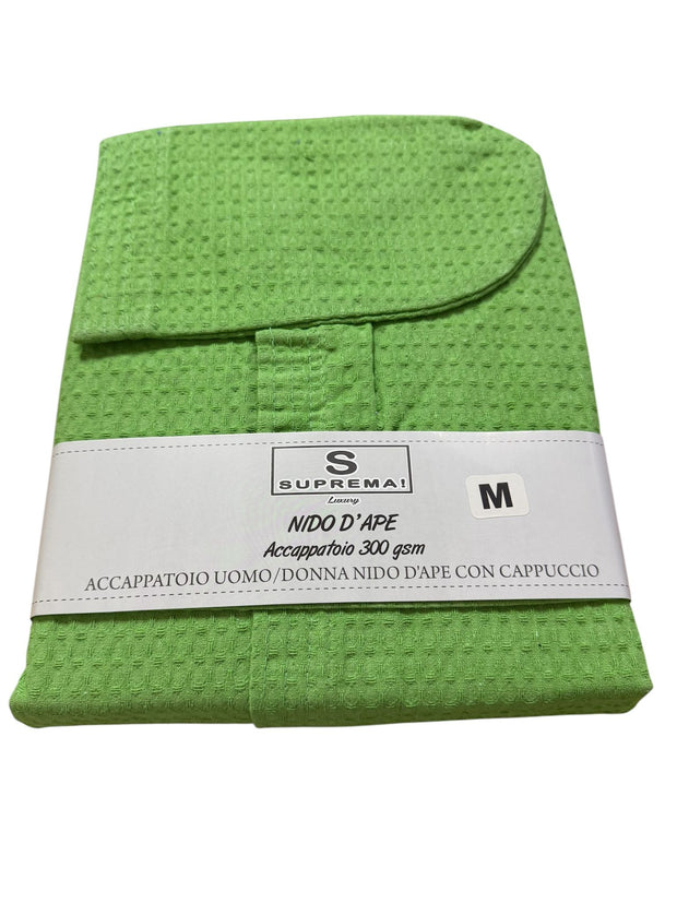 Accappatoio Uomo/Donna Suprema in Nido d’Ape 300 GSM con Cappuccio