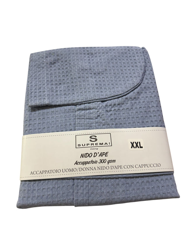 Accappatoio Uomo/Donna Suprema in Nido d’Ape 300 GSM con Cappuccio