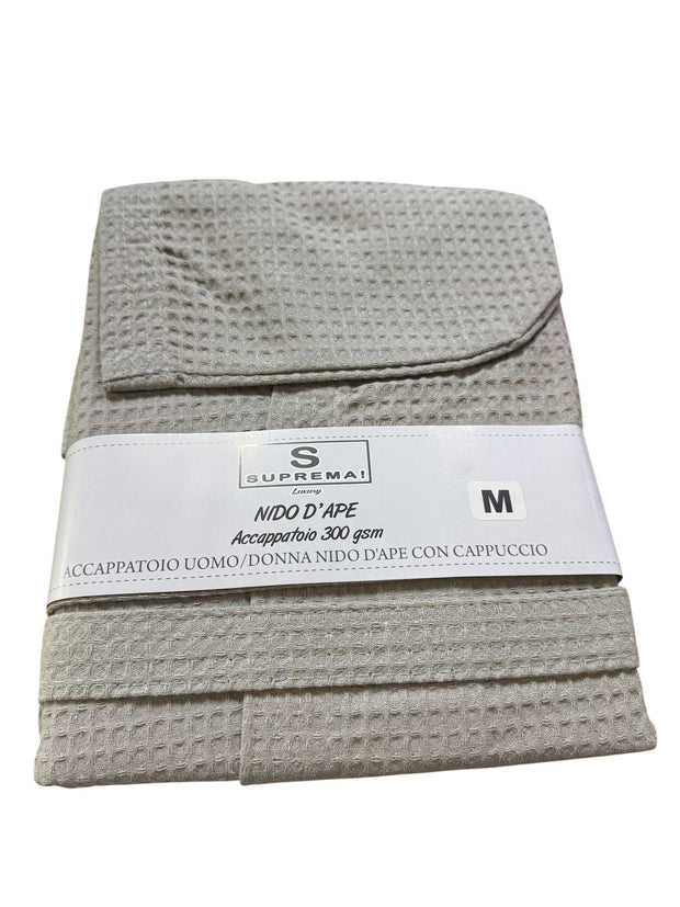 Accappatoio Uomo/Donna Suprema in Nido d’Ape 300 GSM con Cappuccio