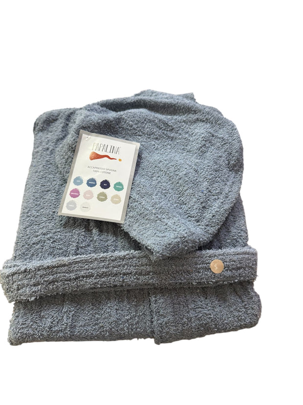 Accappatoio Uomo/Donna Papalina in Spugna di Cotone 420 GSM con Cappuccio