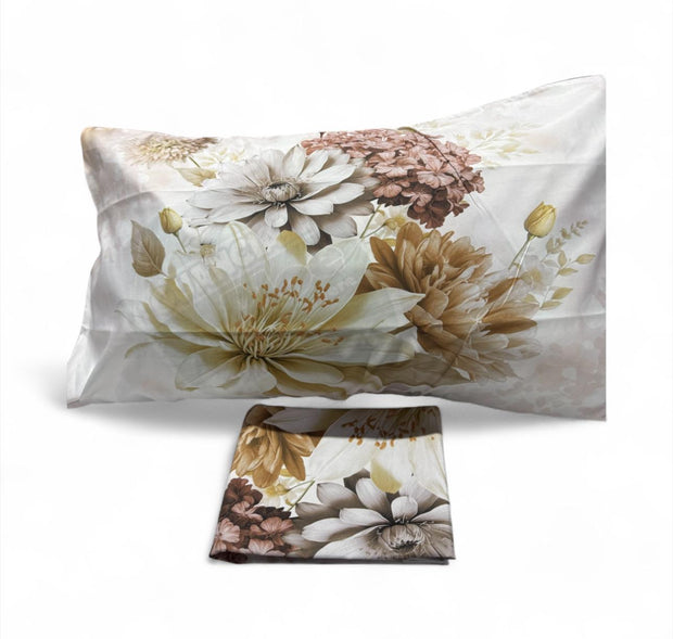 Coppia Federe Digitali Flower in Puro Cotone – 80x50 cm