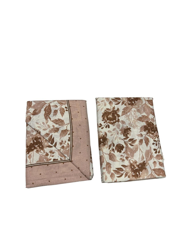 Completo Lenzuola Singolo Flanny Flower Suprema Cotone e Flanella