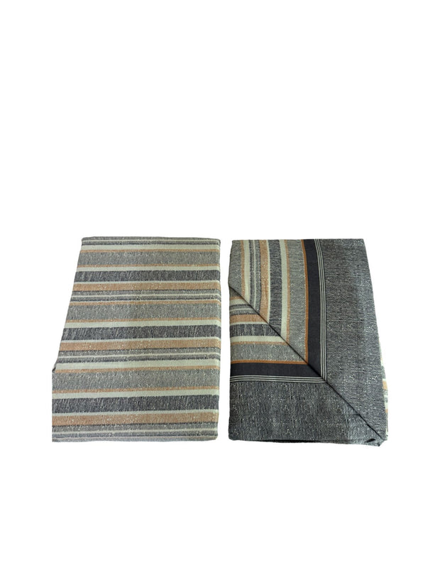 Completo Lenzuola Singolo Flanny Stripes Suprema Cotone e Flanella