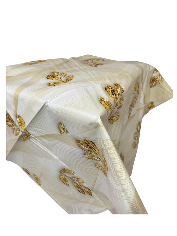 Tovaglia X12 Plastificata Rettangolare Luxury Nausica Gold Line con Riccio