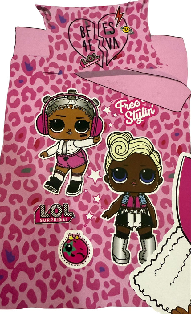 Completo Lenzuola Singolo Lol Surprise – 100% Cotone