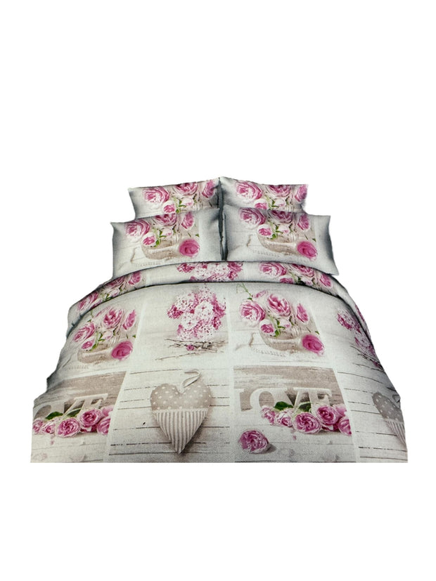 Copripiumino Fiordaliso Double Face Singolo 100% Cotone con Federa