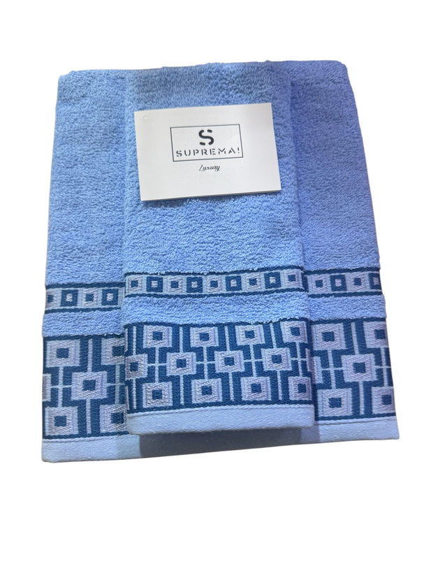 Set Asciugamani 1+1 Suprema Art Design Bea – 100% Cotone