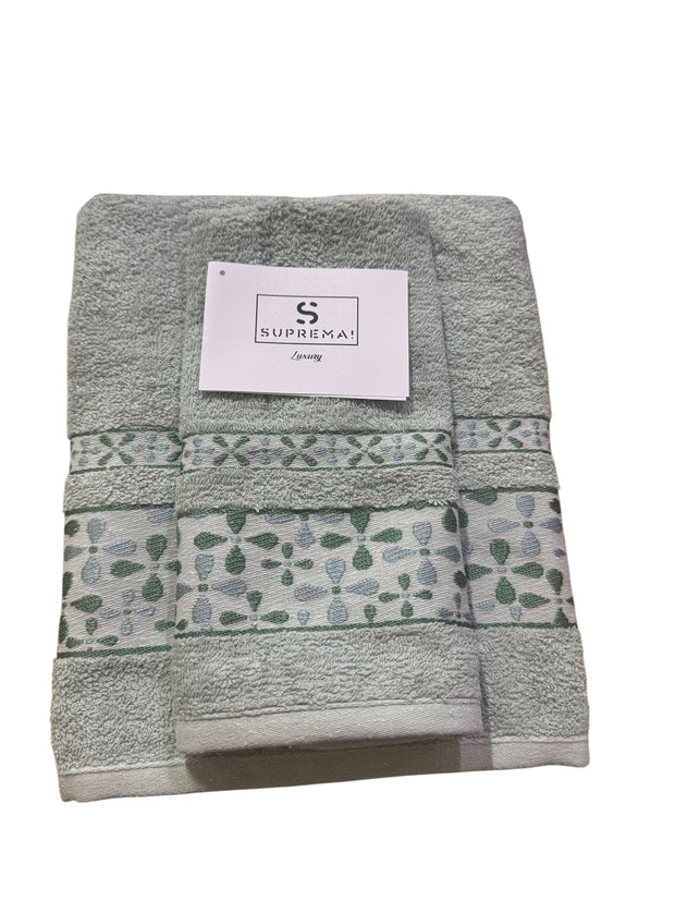 Set Asciugamani 1+1 Suprema Art Design Sara – 100% Cotone