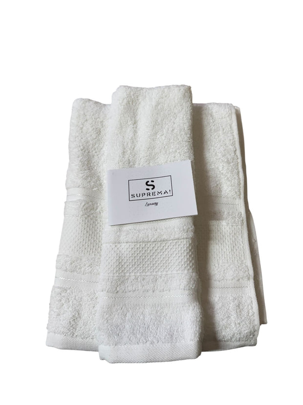 Set Asciugamani 1+1 Suprema Art Design Dobby – 100% Cotone