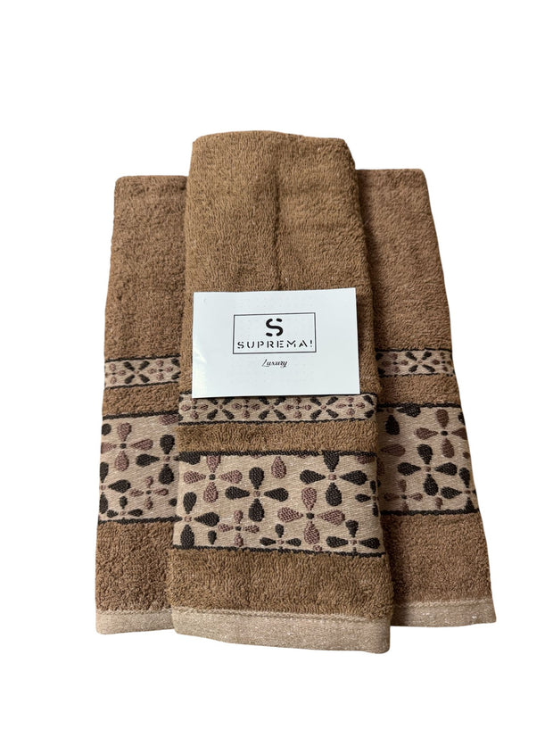Set Asciugamani 1+1 Suprema Art Design Sara – 100% Cotone