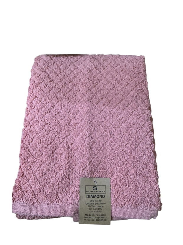 Set Asciugamani Suprema Diamond 1+1 – 100% Cotone Pettinato, 600 gr/mq