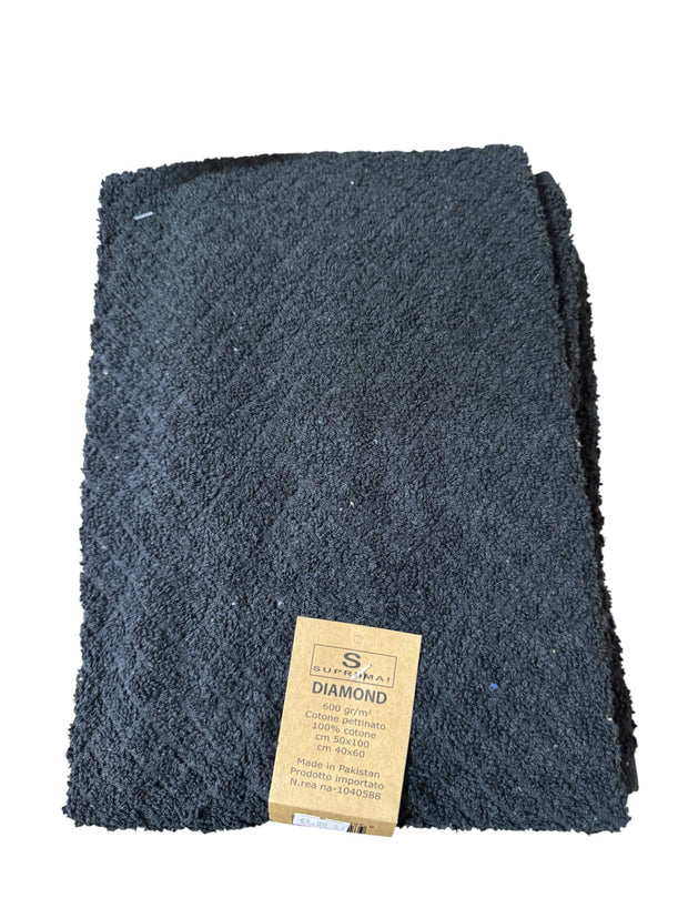 Set Asciugamani Suprema Diamond 1+1 – 100% Cotone Pettinato, 600 gr/mq