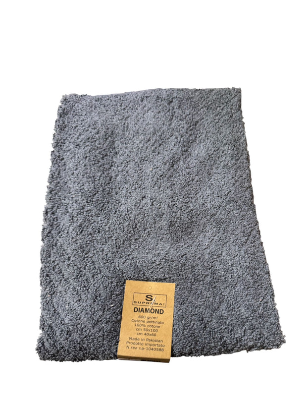 Set Asciugamani Suprema Diamond 1+1 – 100% Cotone Pettinato, 600 gr/mq