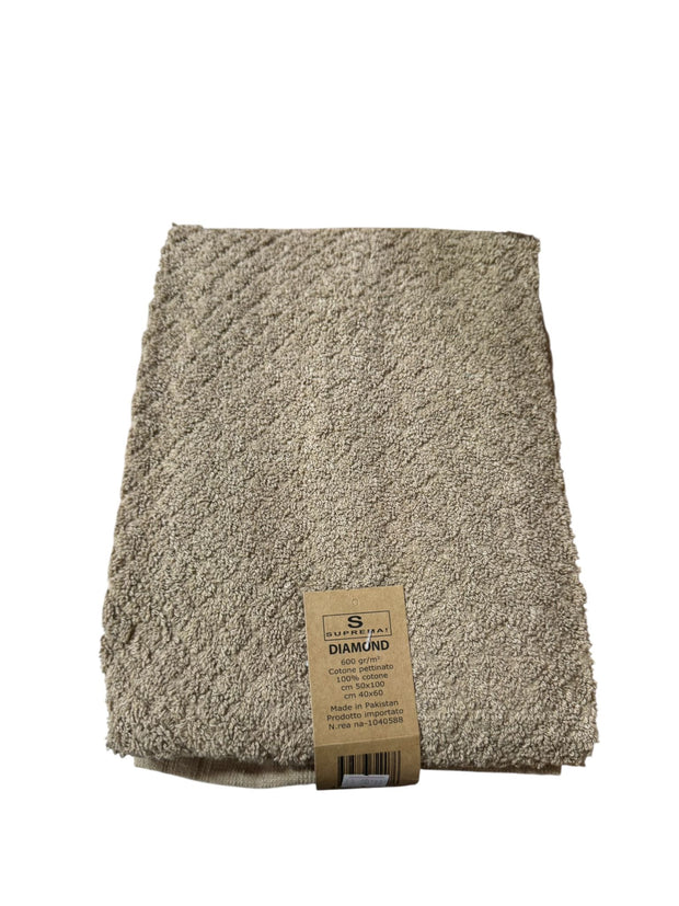 Set Asciugamani Suprema Diamond 1+1 – 100% Cotone Pettinato, 600 gr/mq
