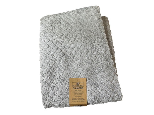 Set Asciugamani Suprema Diamond 1+1 – 100% Cotone Pettinato, 600 gr/mq