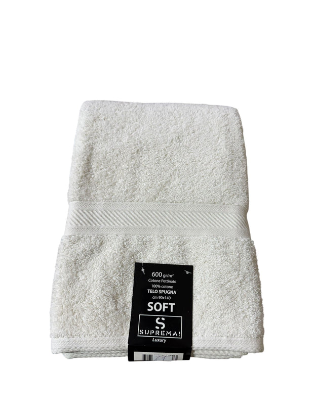 Telo Bagno Suprema Soft in Spugna 90x140 cm – 600 gr/m² Cotone Pettinato