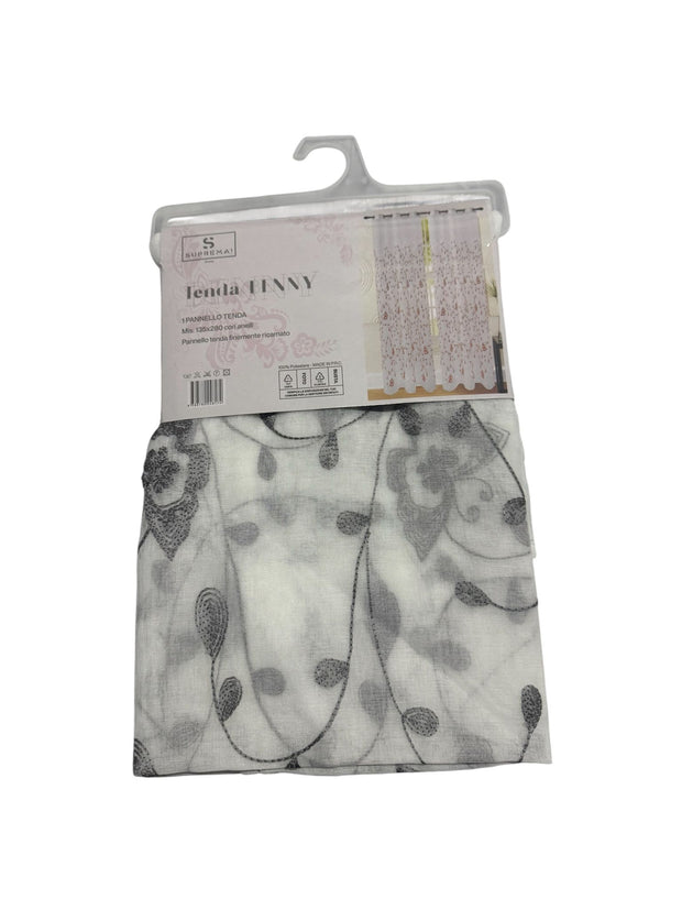 Tenda Benny Suprema – Pannello Singolo in Cotone 135x280 cm con Anelli e Ricamo