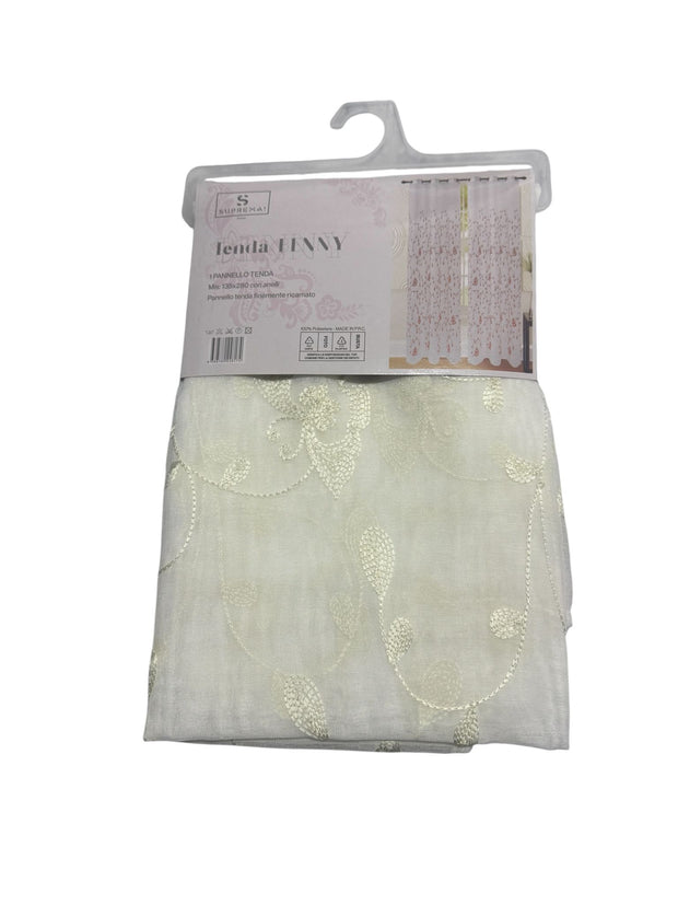 Tenda Benny Suprema – Pannello Singolo in Cotone 135x280 cm con Anelli e Ricamo