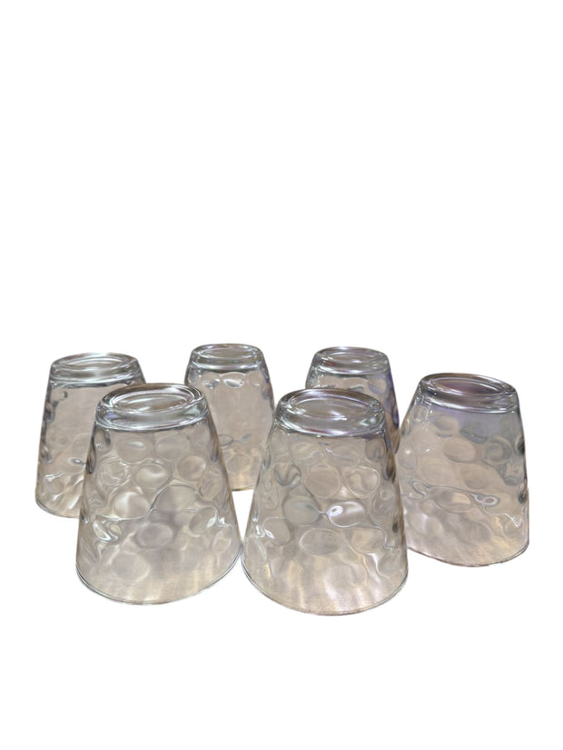 Set 6 Bicchieri Suprema in Vetro – Tondi con Fantasia a Bolle