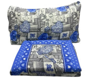 Completo Lenzuola Matrimoniale Flanny Heart Suprema Cotone e Flanella