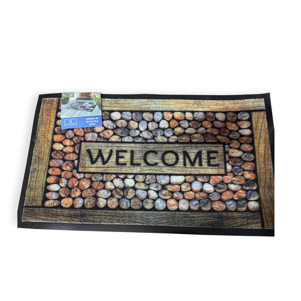 Zerbino Suprema Sassi Stampa Digitale 40x70 cm – 100% Gomma Antiscivolo per Interno ed Esterno