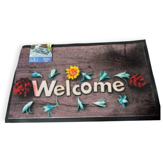 Zerbino Suprema Flower Stampa Digitale 40x70 cm – 100% Gomma Antiscivolo per Interno ed Esterno