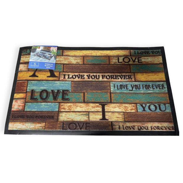 Zerbino Suprema I Love You Stampa Digitale 40x70 cm – 100% Gomma Antiscivolo per Interno ed Esterno