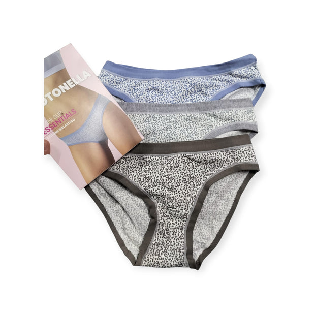 Slip Donna Pois Midi Cotonella in Cotone Bielastico – Confezione 3 Pezzi (3 Disegni)