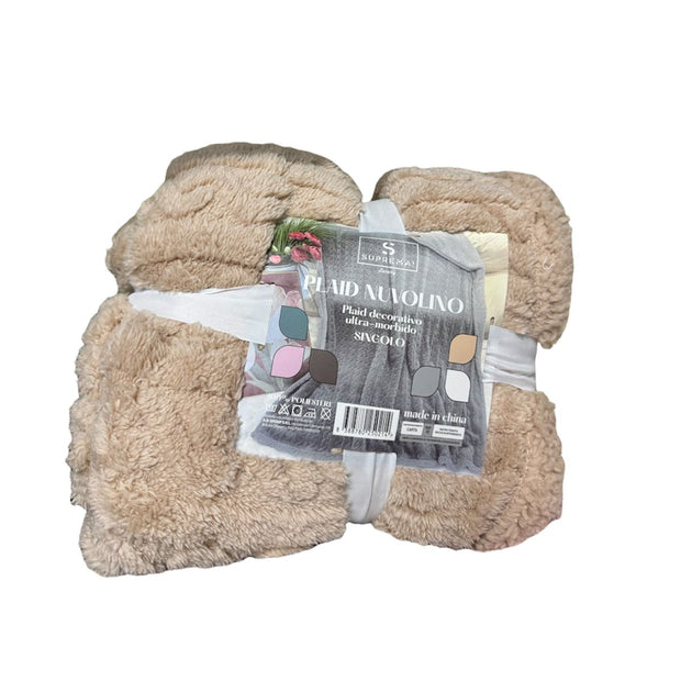 Plaid Suprema Nuvolino – Plaid Decorativo Singolo Ultra Morbido in 100% Poliestere