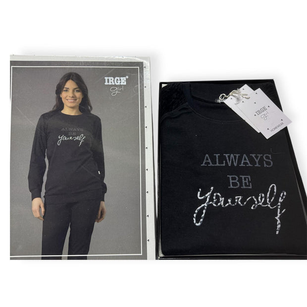 Tuta/Pigiama Ragazza IRGE Girl in Caldo Cotone “Always be yourself” Art. SD 151