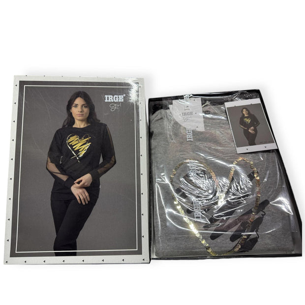 Tuta/Pigiama Ragazza IRGE Girl in Caldo Cotone con Cuore Stilizzato Art. SD 151