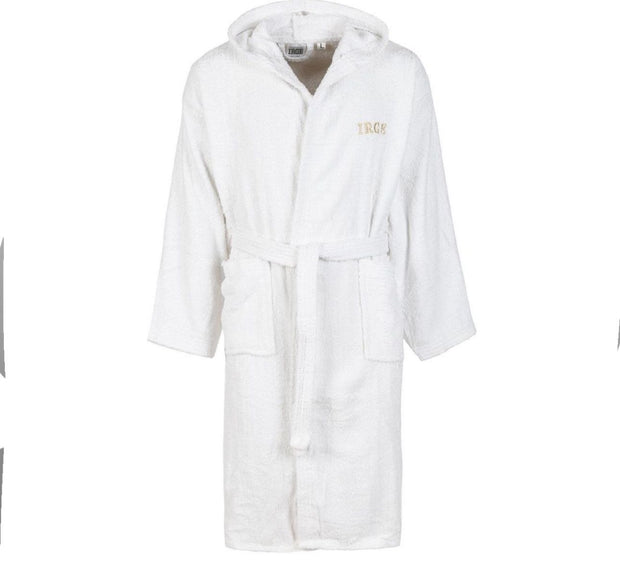 Accappatoio IRGE con Cappuccio in Spugna 100% Cotone – Tinta Unita – Uomo/Donna Unisex