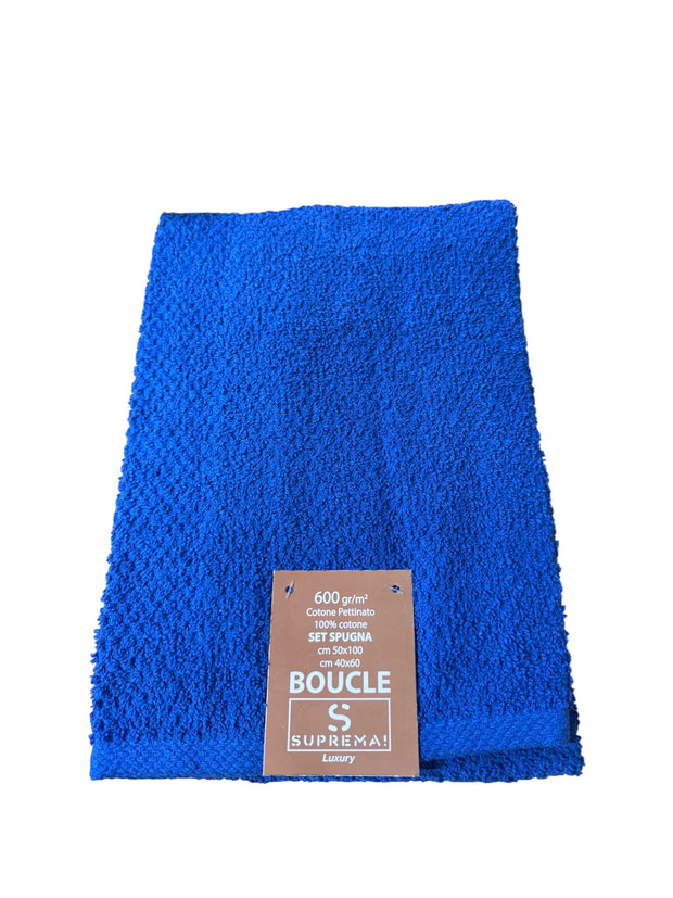 Set Asciugamani Suprema Bouclé 1+1 – 100% Cotone Pettinato, 600 gr/mq
