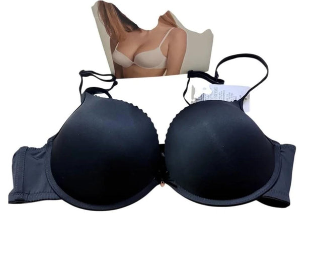 Reggiseno Mos & Moi Push-Up 6899W – Microfibra con Ferretto, Coppe Graduata e Pizzetto