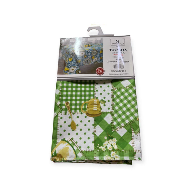 Tovaglia da Tavola x12 Rettangolare Pic Nic Suprema Antimacchia No Stiro 140x220 cm