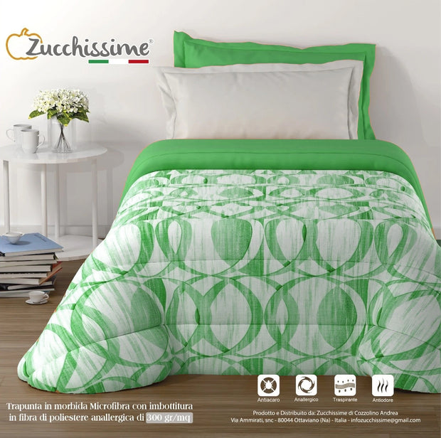 Trapunta Piumone Singola Zucchissime Corfù – Microfibra Stampa Digitale 170x265 cm