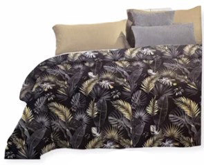 Trapunta Invernale Matrimoniale Chiaraluna Foglie Double Face in Microfibra 260x270 cm