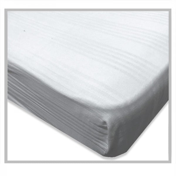 Coprimaterasso Matrimoniale Papalina con Angoli Elasticizzati – Cotone e Poliestere Rigato Fasciato 180x200+25 cm