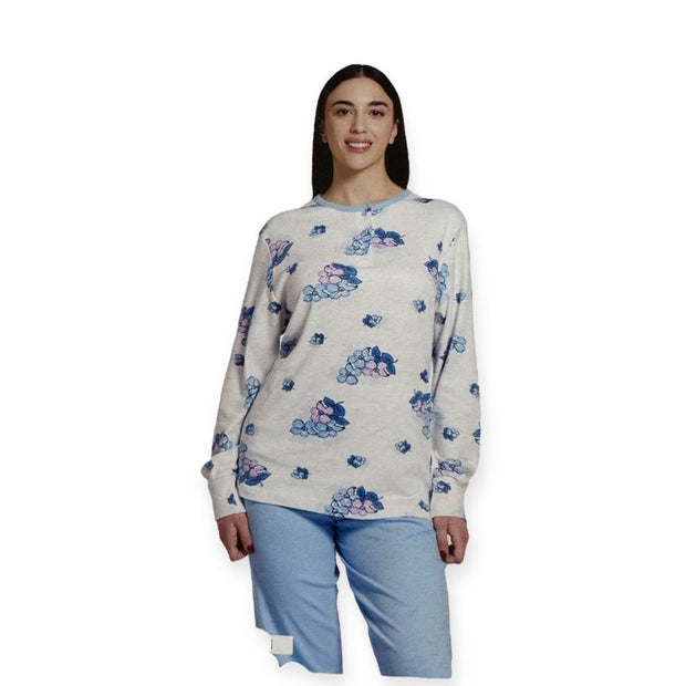 Pigiama Donna Vanuè Flowers – 100% Caldo Cotone con Motivi Floreali