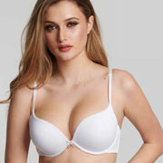 Reggiseno Mos & Moi Push-Up 6899W – Microfibra con Ferretto, Coppe Graduata e Pizzetto
