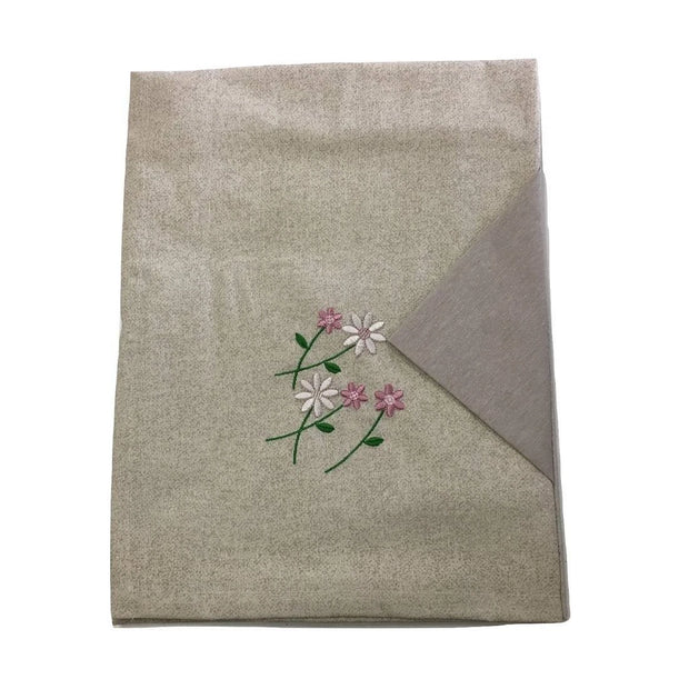 Tovaglia da Tavola x24 Preziosa Home Roseto Fiori – 140x450 cm con 24 Tovaglioli