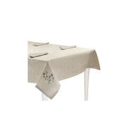 Tovaglia da Tavola x24 Preziosa Home Roseto Fiori – 140x450 cm con 24 Tovaglioli