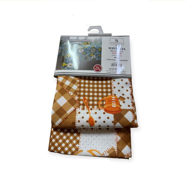 Tovaglia da Tavola x12 Rettangolare Pic Nic Suprema Antimacchia No Stiro 140x220 cm