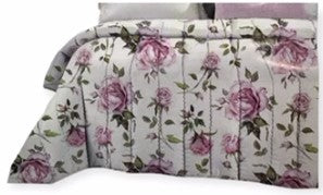 Trapunta Invernale Matrimoniale Chiaraluna Rose Double Face in Microfibra 260x270 cm