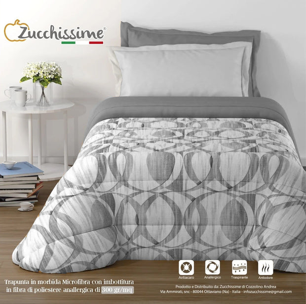 Trapunta Piumone Matrimoniale Zucchissime Corfù – Microfibra Stampa Digitale 260x265 cm