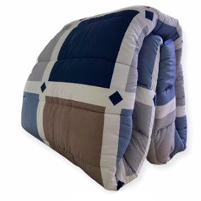 Trapunta Invernale Matrimoniale Chiaraluna Square Double Face in Microfibra 260x270 cm